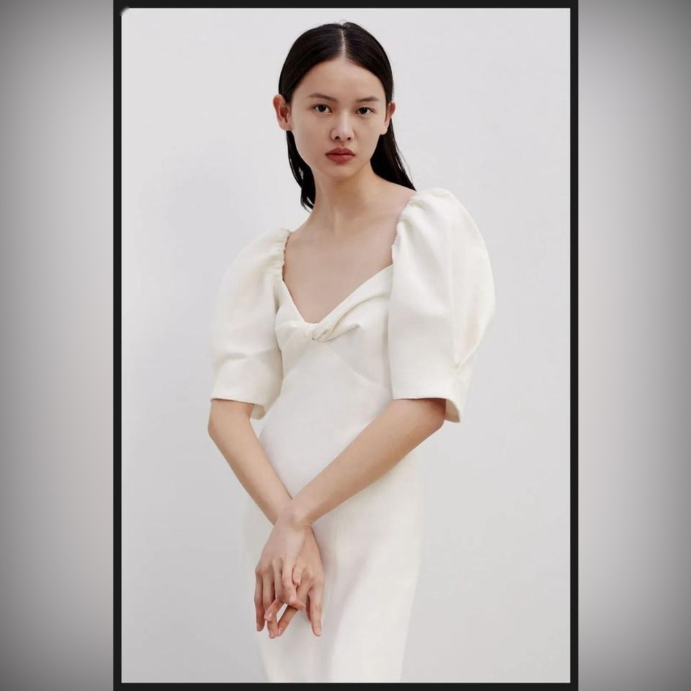 NWT Zara White Midi Dress